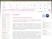 Tablet Screenshot of correspondancefamiliale.ehess.fr